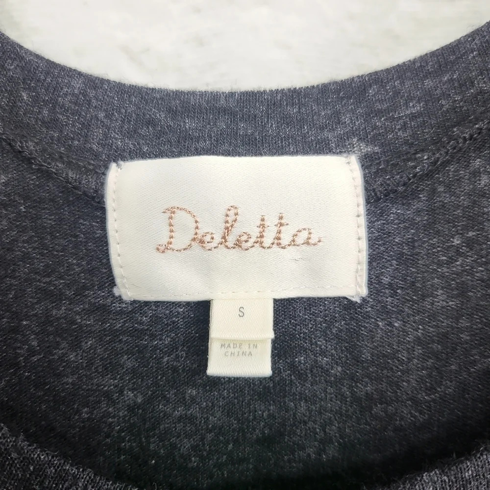 Anthropologie | Deletta Heathered Gray High Low Blouse Sz Small - Picture 5 of 12